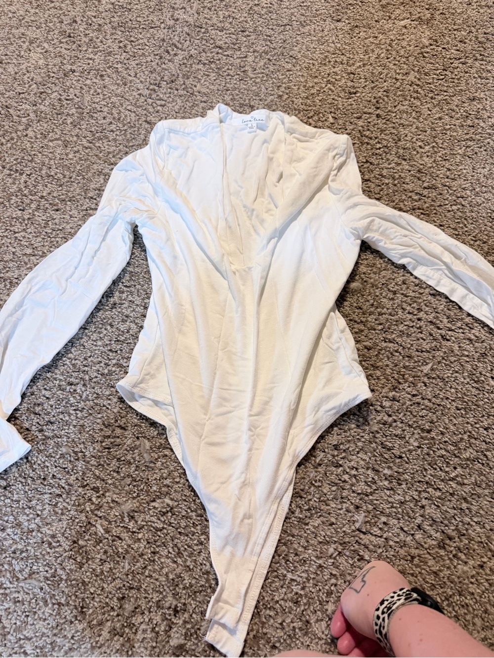Basic White Long Sleeve Bodysuit